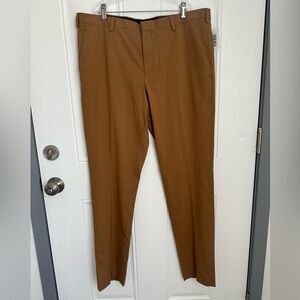 Nordstrom Rack Extra Trim Fit Dress Pants 38x34 Brown Tan Stretch